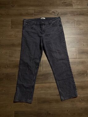 Abercrombie & Fitch Men's Charcoal Relaxed Jeans
